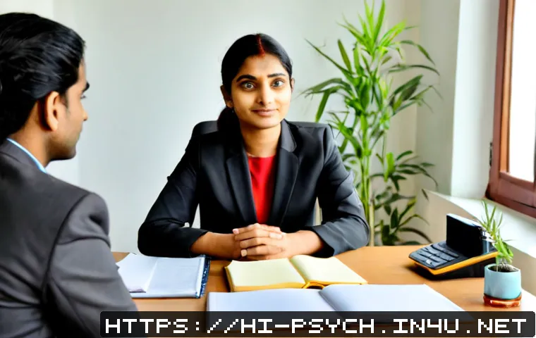 심리학 졸업 후 직업 - Photorealistic career counseling scene in a modern Indian university office, young Indian psychology...